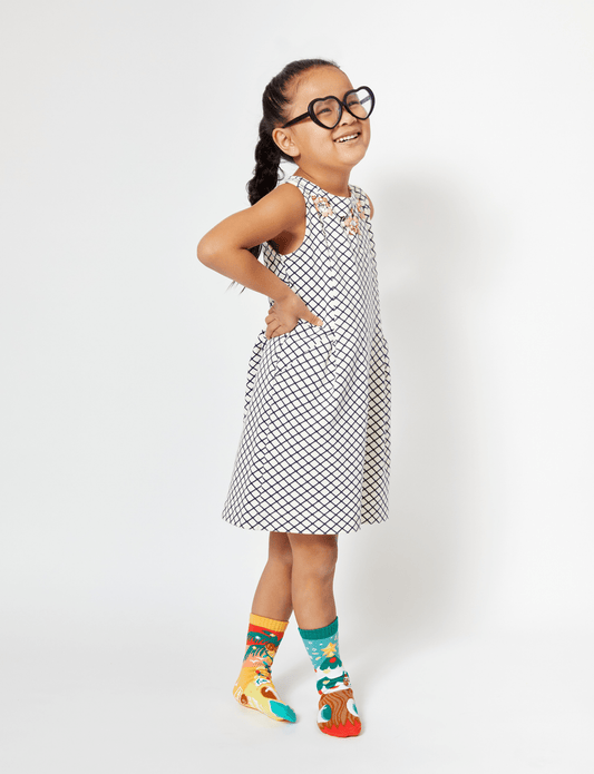 Pals Socks Christmas Trees Piney & Coco - Mismatched Non - Slip Kid Socks