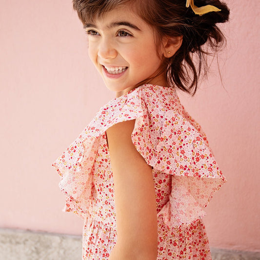 Pink Chicken Girls Raphaela Jumper - Pink Mini Ditsy