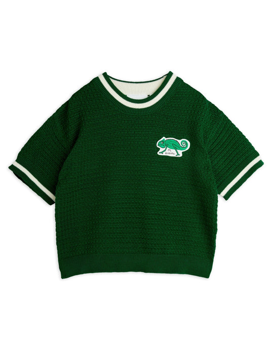 Mini Rodini Lizard Patch Crochet Knit Tee