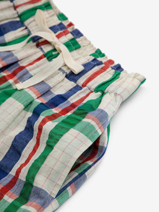 Bobo Choses Madras Checks Woven Bermuda Shorts