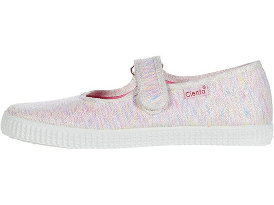 Cienta Shoes Mary Jane - Multi Colored Print Sparkle