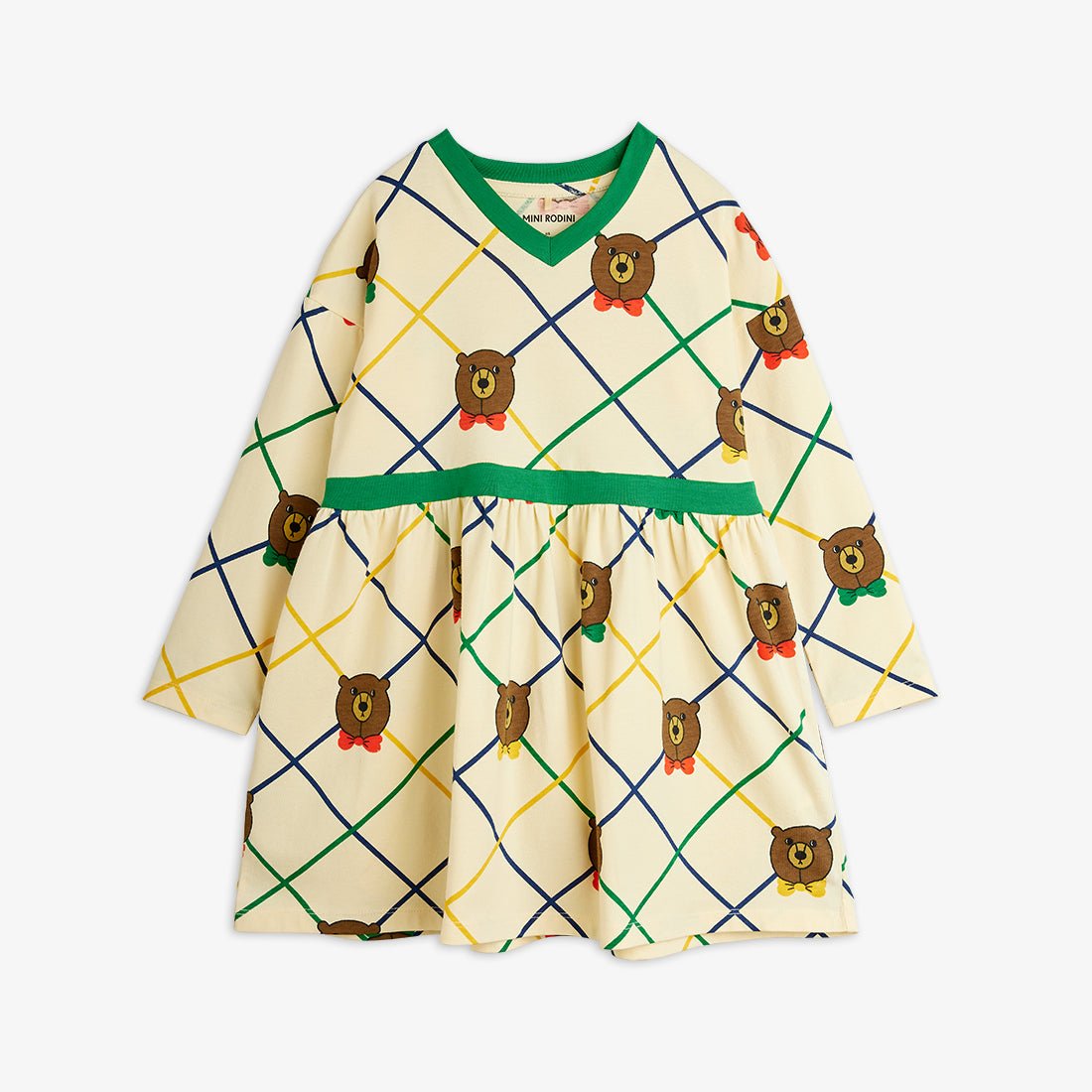 Off-White Bear check long sleeve dress Kids