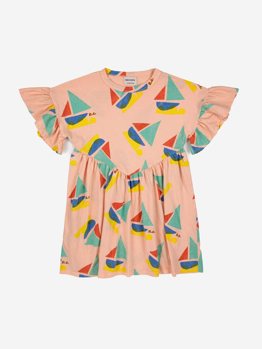 Multicolor Sailboat Ruffle Dress - Bobo Choses