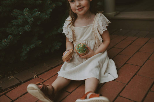 Pebble Christmas Cupcake Rattle – Handmade Holiday Keepsake
