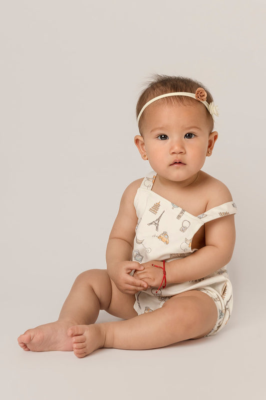 Pima Lima Pima Lima | Bubble Romper | Travel White