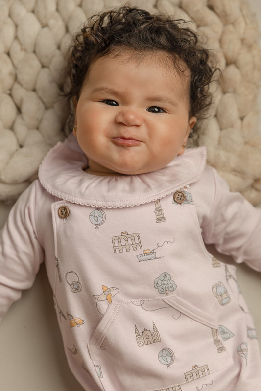 Pima Lima Pima Lima | Long Sleeve Ruffle Collar Bodysuit | Lavender