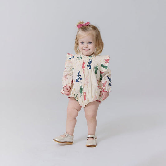 Pink Chicken Pink Chicken | Baby Girls Harper Bubble | Woodland Fairies