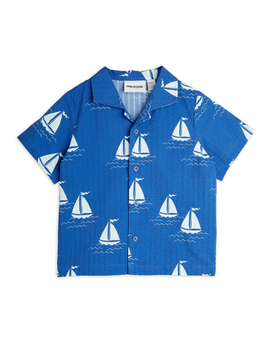 Mini Rodini Sailing Boats Woven Shirt