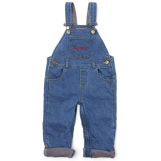 Dotty Dungarees Stonewash Denim LOVE Dungarees