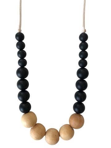Chewable Charm The Landon - Black Teething Necklace