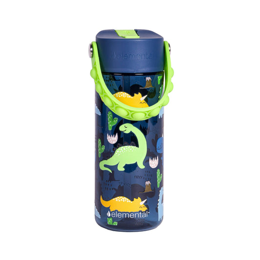 18oz Splash Pop Water Bottle - Dinosaur Navy - Elemental