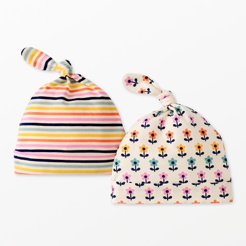 2 - Pack Baby Layette Top Knot Beanie in HANNASOFT™ - Hanna Andersson