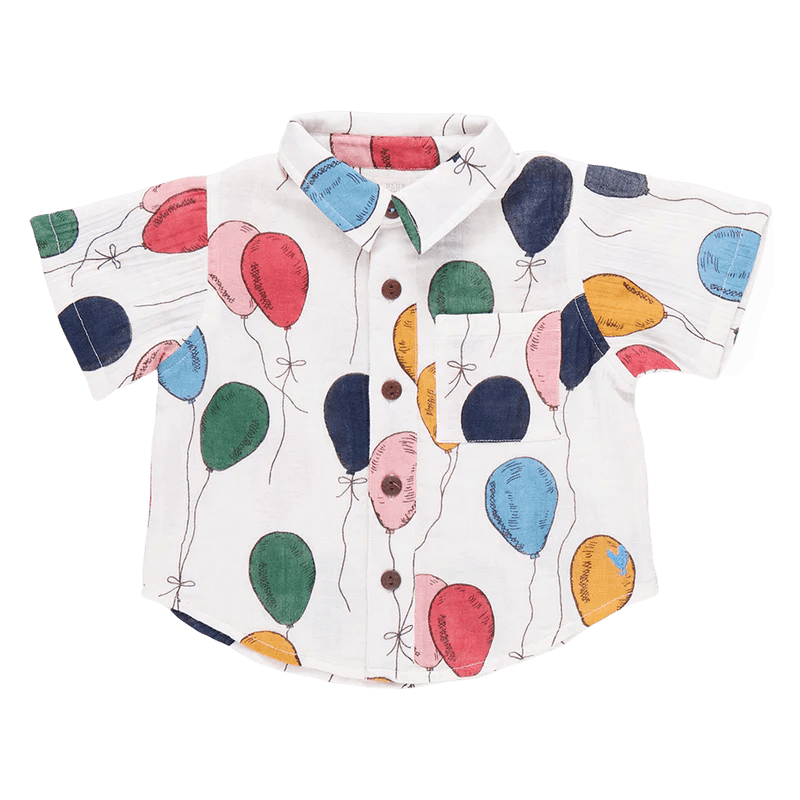 Baby Boys Jack Shirt - Balloon Bunches - Pink Chicken