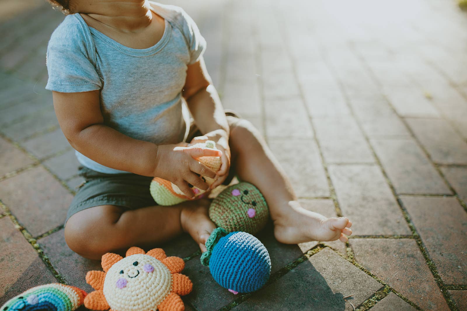 Pebble Friendly Weather Toy - Sun Rattle