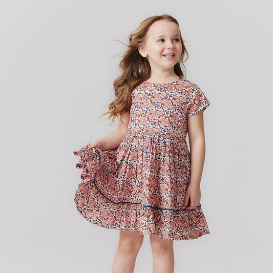 Girls Niley Dress - Pink Blossom - Pink Chicken