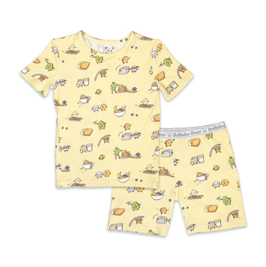 Love You Brunches Bamboo Kids Short Pajamas Set - Bellabu Bear