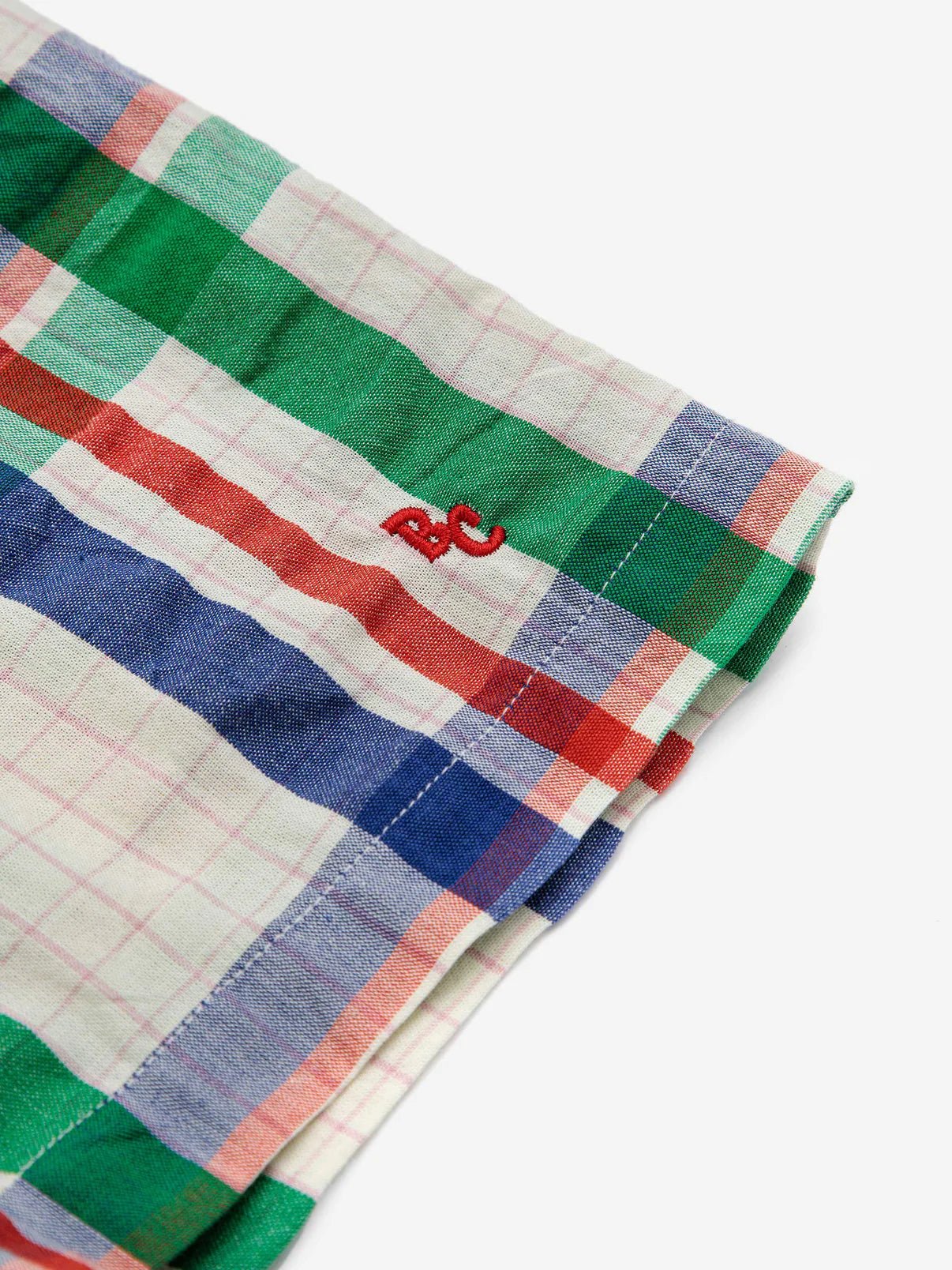 Madras Checks Woven Bermuda Shorts - Bobo Choses