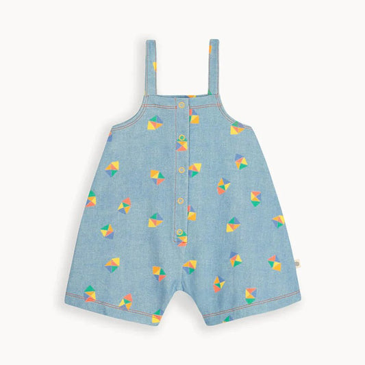 Mako - Beach Hut Denim Dungaree Shorts