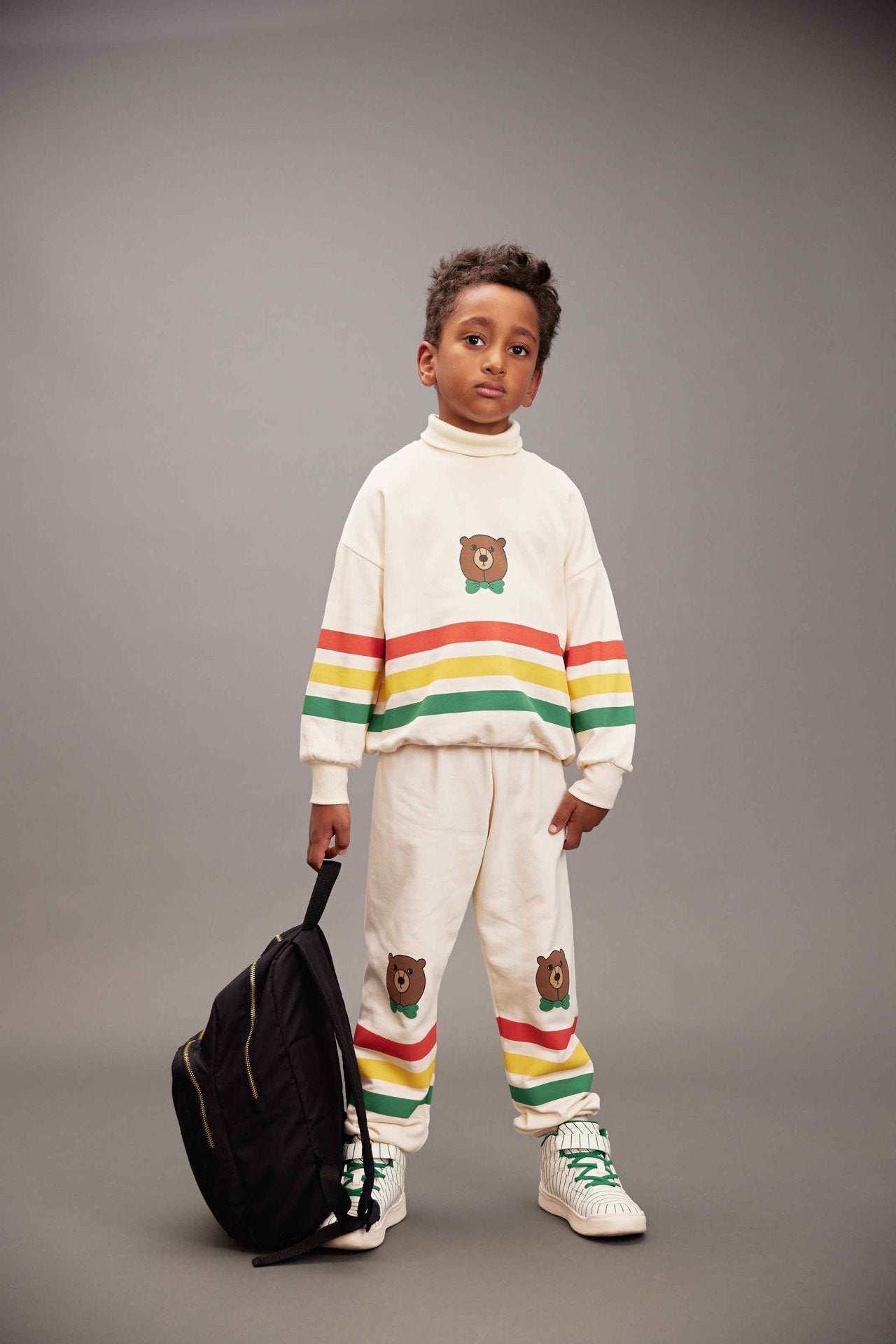 Mini Rodini | Bear Stripe Sweatpants