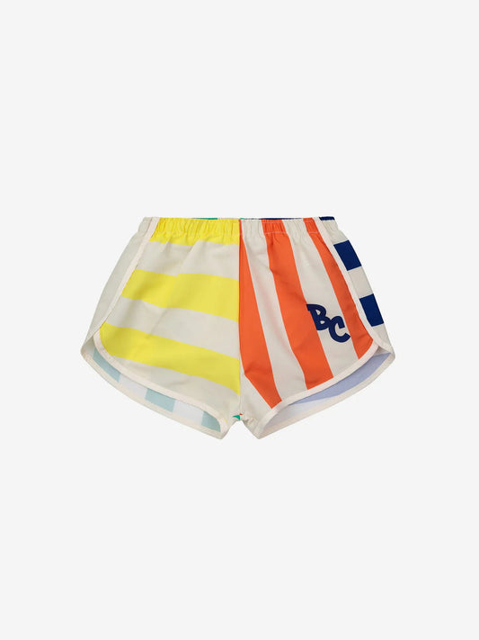 Multicolor Stripes Swim Shorts - Bobo Choses