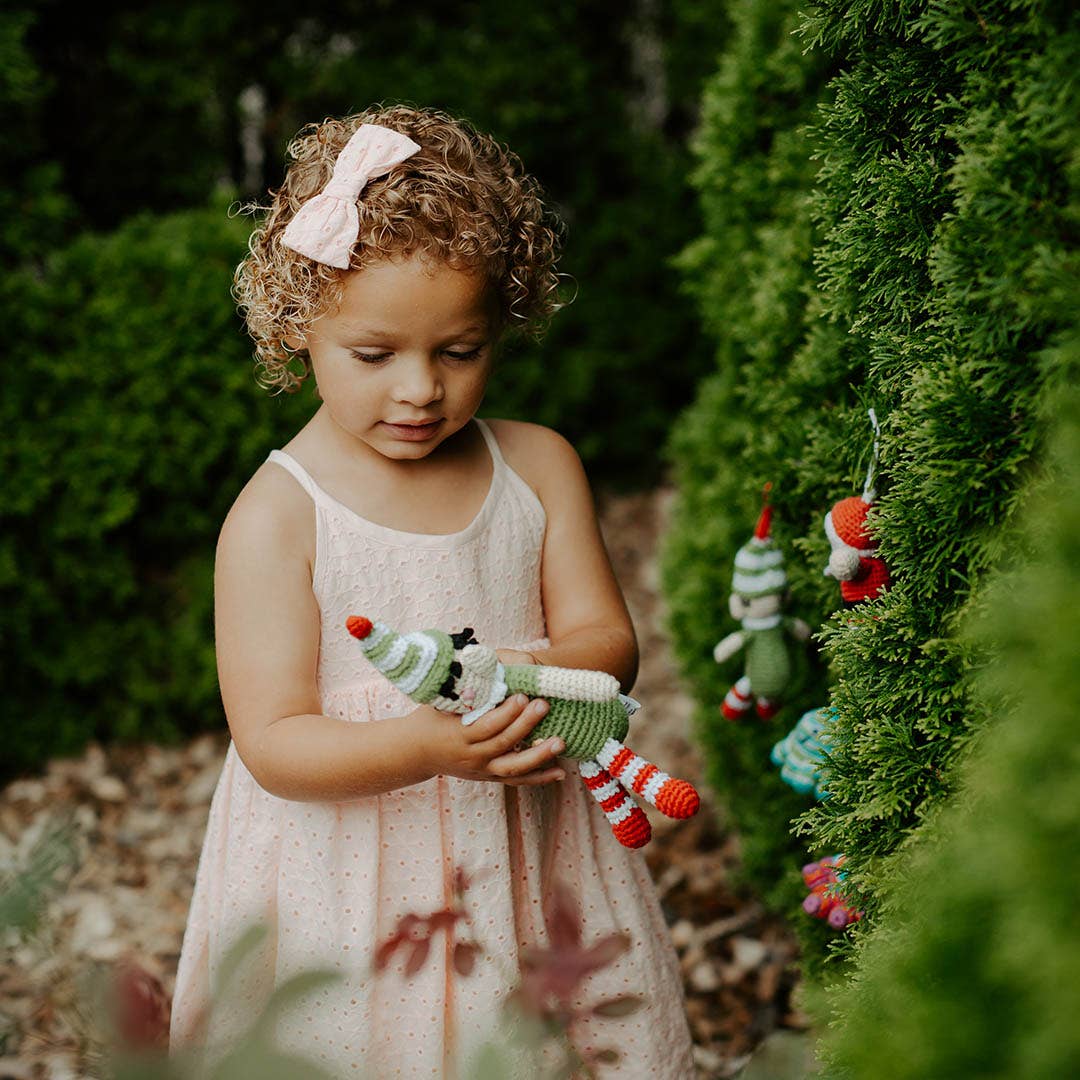 Pebble Handmade Elf Rattle– Festive Holiday Keepsake Toy