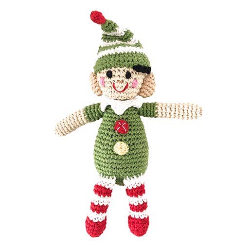 Pebble Handmade Elf Rattle– Festive Holiday Keepsake Toy