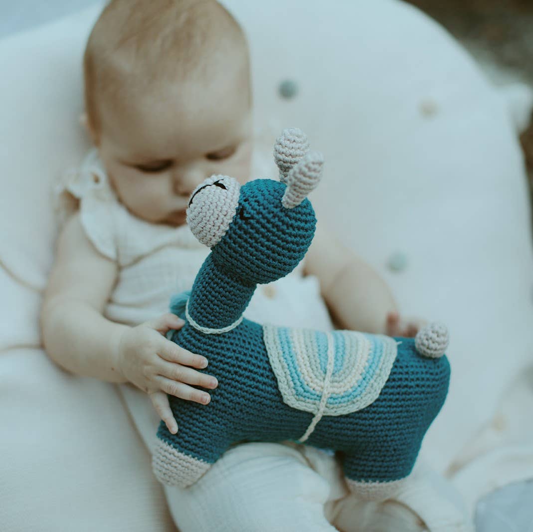 Pebble Plush Llama Organic Kids Toy