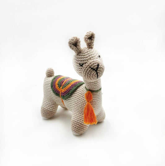 Pebble Plush Llama Organic Kids Toy