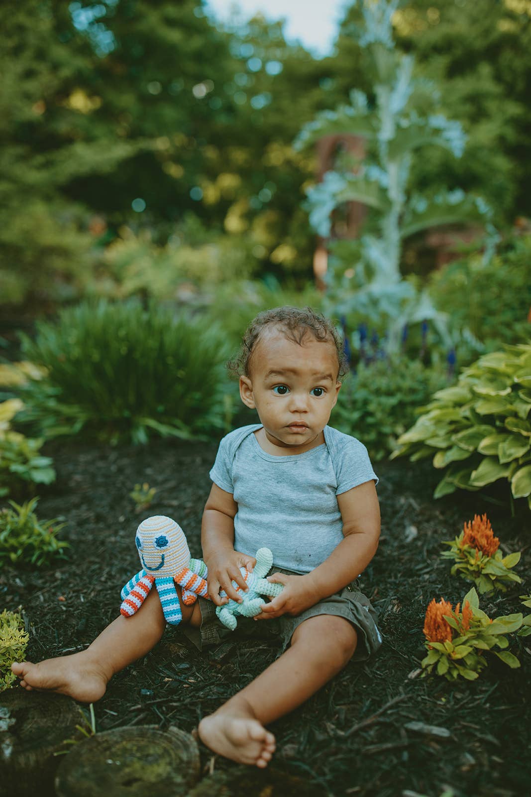 Pebble Plush Ocean Toy - Rainbow Octopus