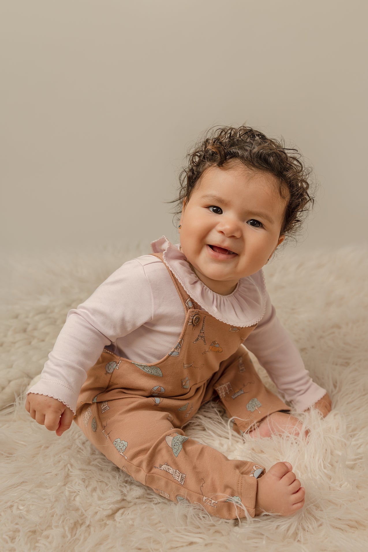 Pima Lima Pima Lima | Long Sleeve Ruffle Collar Bodysuit | Lavender