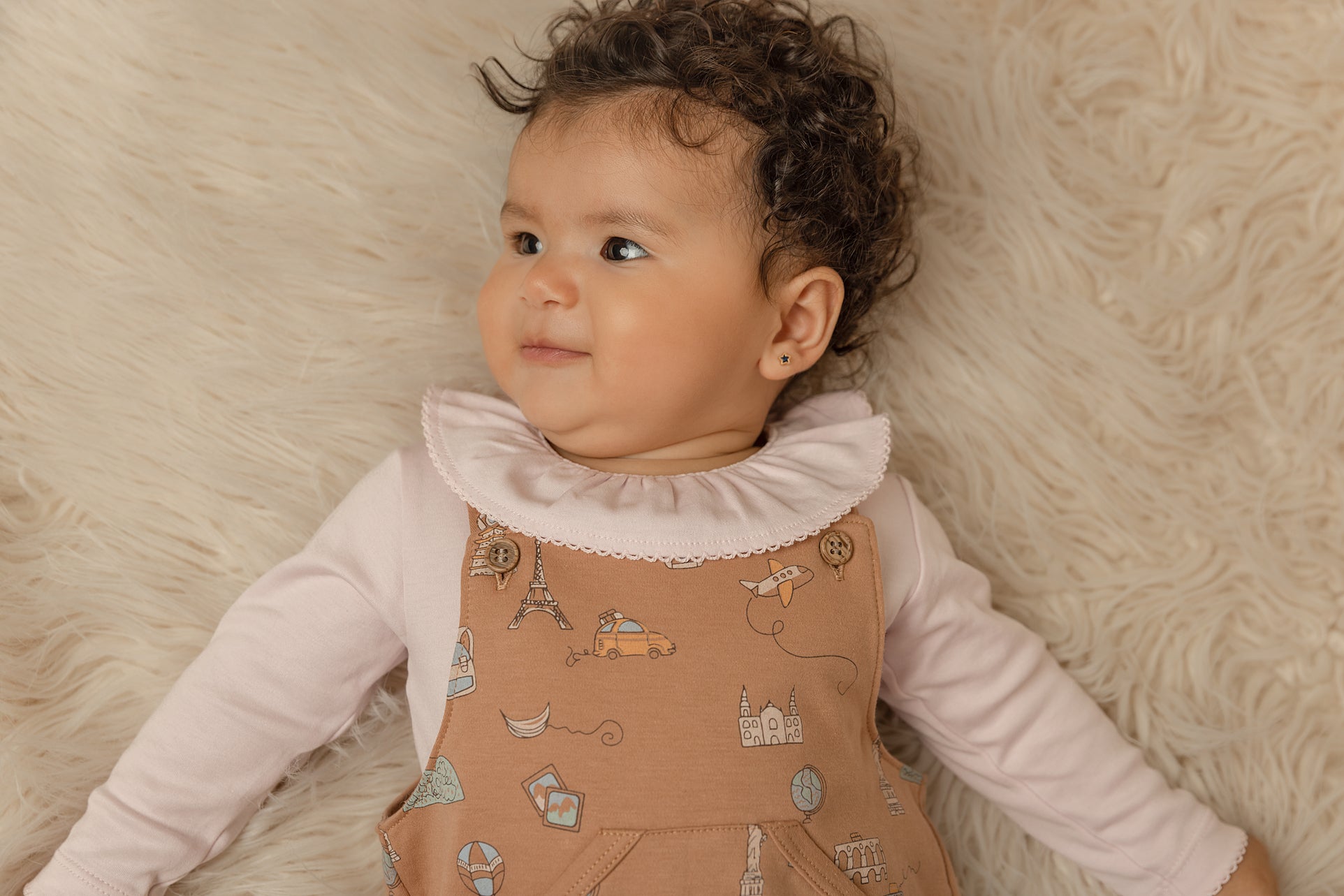 Pima Lima Pima Lima | Long Sleeve Ruffle Collar Bodysuit | Lavender