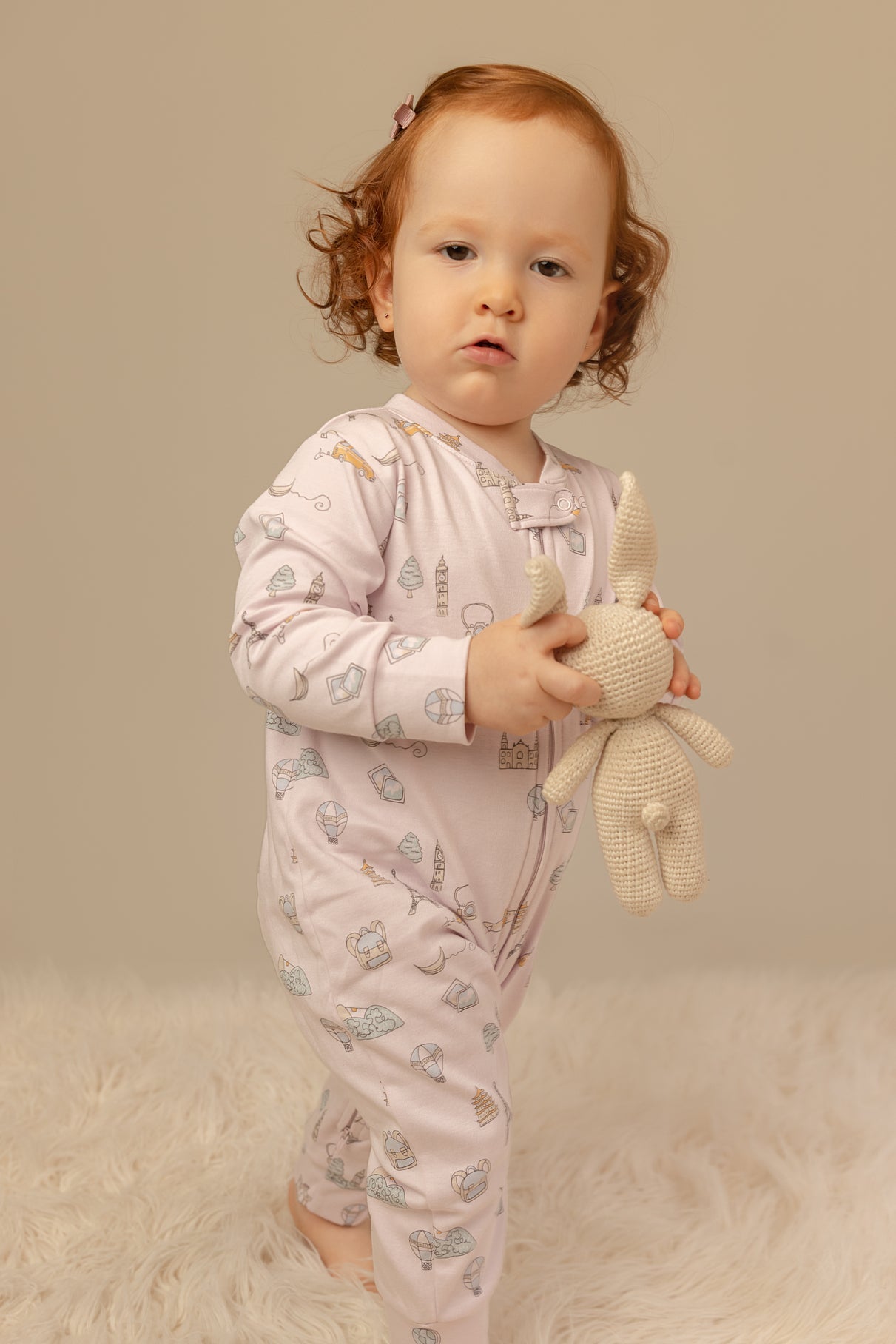 Pima Lima Pima Lima | 2 - way Zip Footie | Travel Lavender