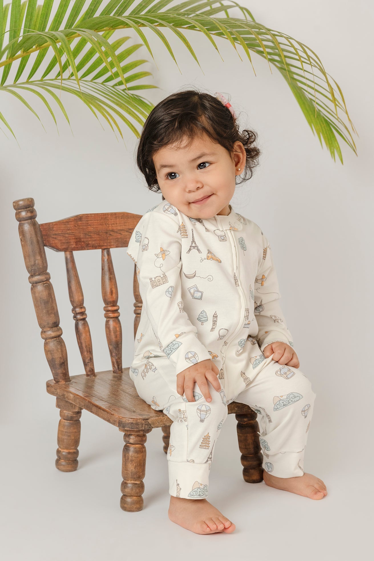 Pima Lima Pima Lima | 2 - way Zip Footie | Travel White