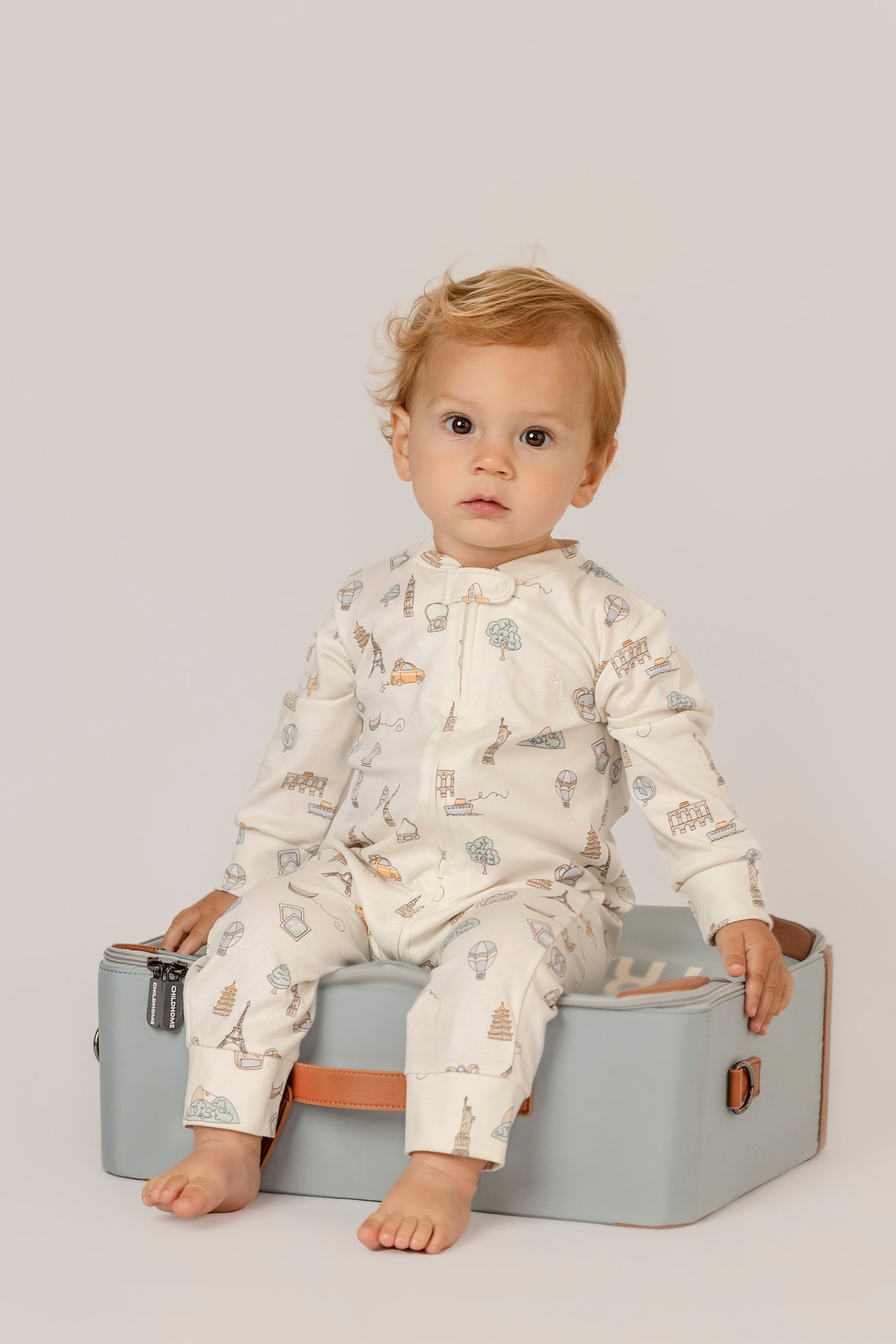 Pima Lima Pima Lima | 2 - way Zip Footie | Travel White