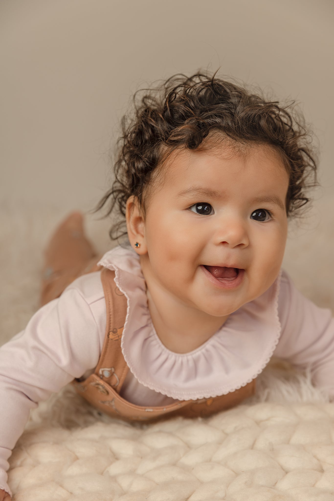 Pima Lima Pima Lima | Long Sleeve Ruffle Collar Bodysuit | Lavender