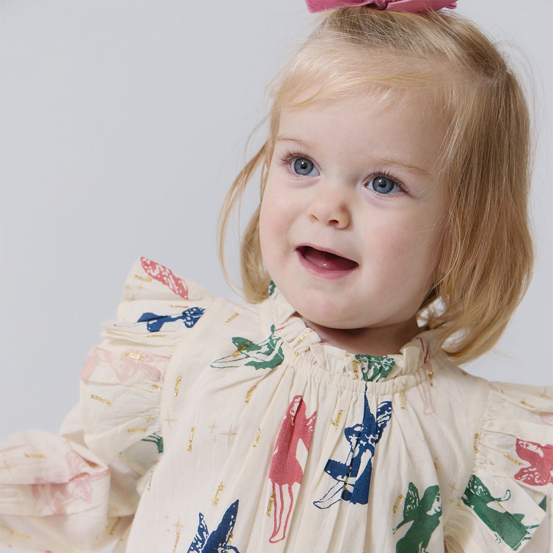 Pink Chicken Pink Chicken | Baby Girls Harper Bubble | Woodland Fairies