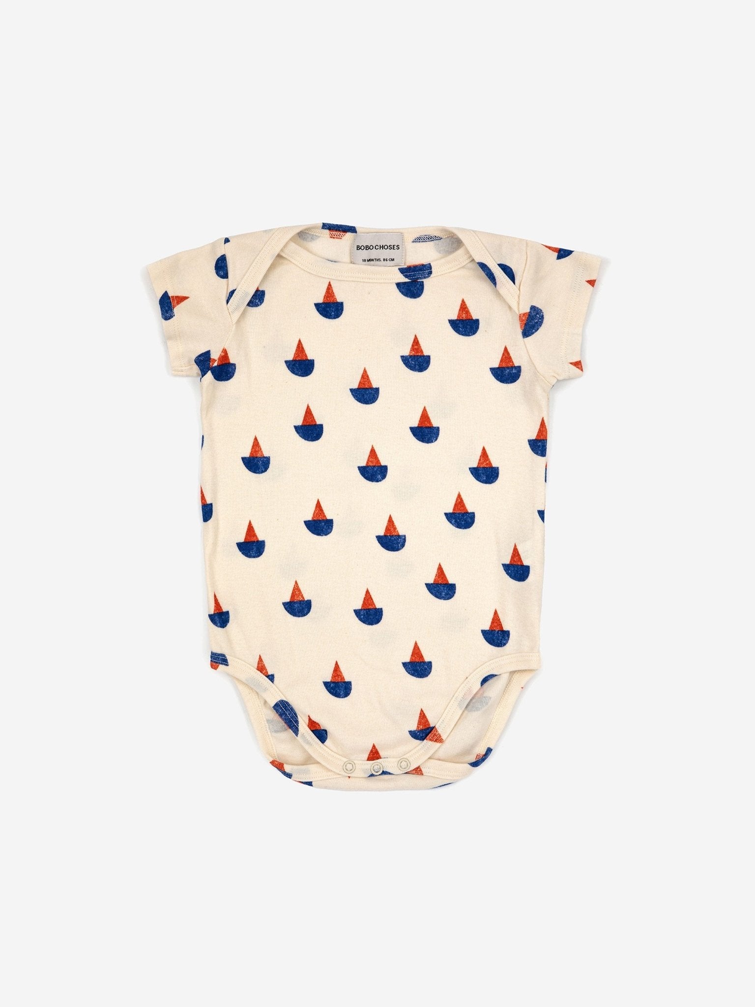 Sail Boat All Over Short Sleeve Bodies (Set of 2) - Bobo Choses