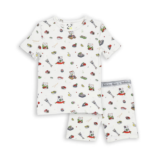 Sushi Lucky Cat Bamboo Kids Short Set