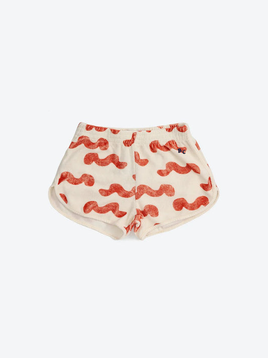 Waves All Over Terry Shorts - Bobo Choses